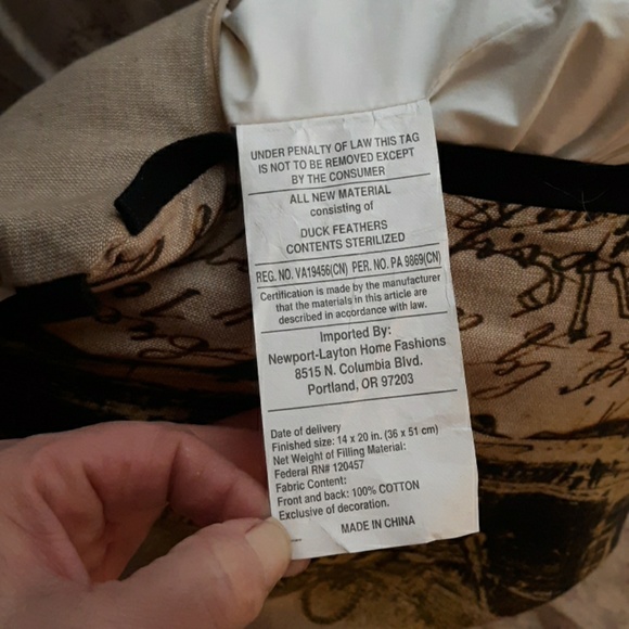 New Duck Feathers Eiffel Tower Accent Pillow. - Picture 7 of 7